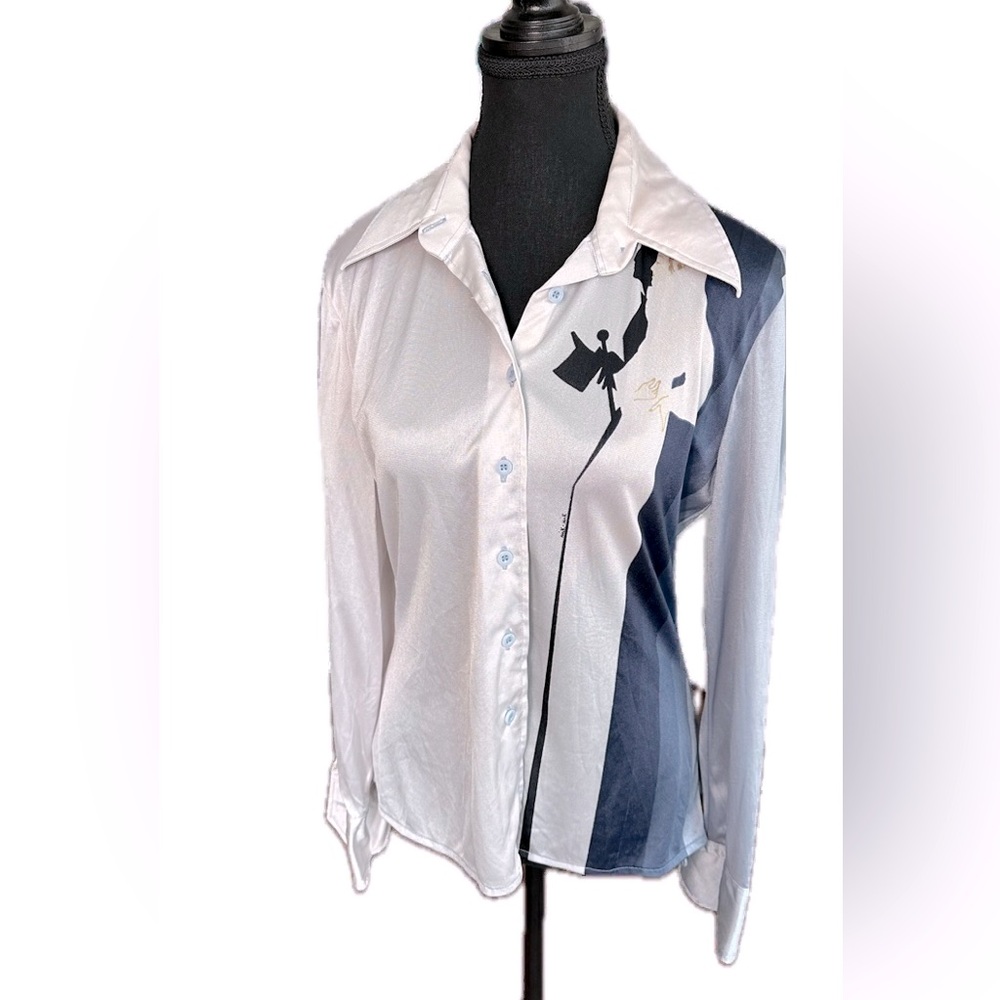 RARE Art Deco vintage 70s Nik Nik disco shirt